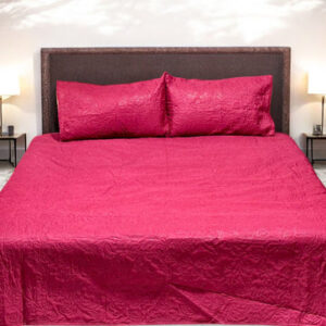 Cotton Emboss Bed sheet 3 pc