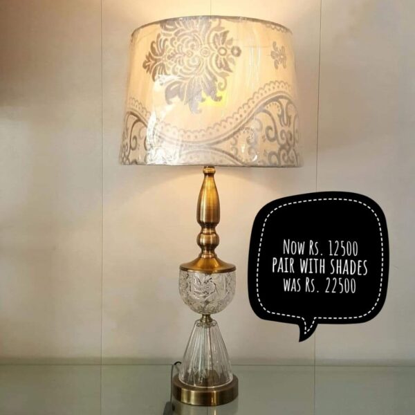 White Glass Table Lamp