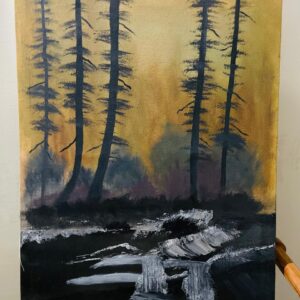 Wooden Forest Painting